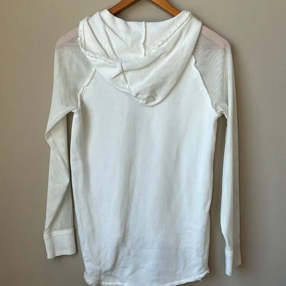 ELIE TAHARI SPORT white mesh sleeves hoodie size XS - Picture 5 of 5